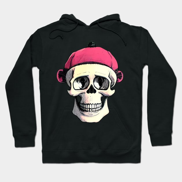 skull funny monkey Hoodie by Mammoths